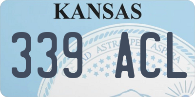 KS license plate 339ACL