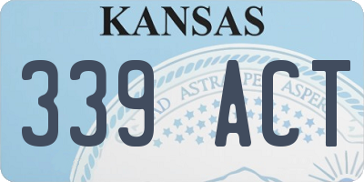 KS license plate 339ACT