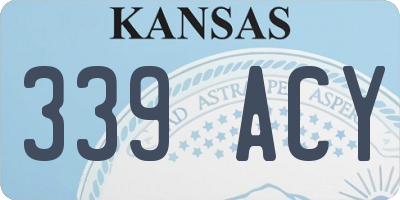 KS license plate 339ACY