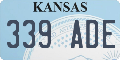 KS license plate 339ADE