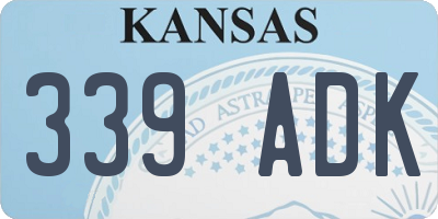 KS license plate 339ADK