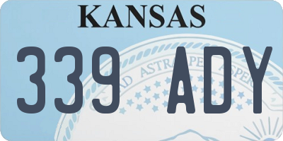 KS license plate 339ADY