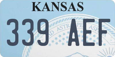 KS license plate 339AEF