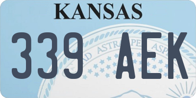 KS license plate 339AEK
