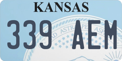 KS license plate 339AEM