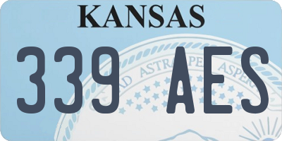KS license plate 339AES