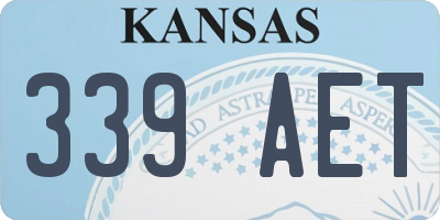 KS license plate 339AET