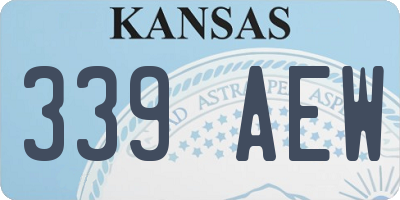 KS license plate 339AEW