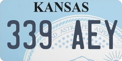 KS license plate 339AEY
