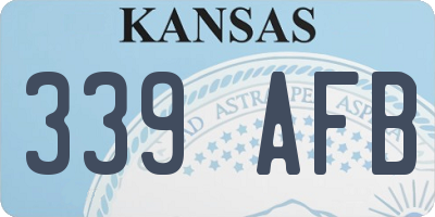 KS license plate 339AFB