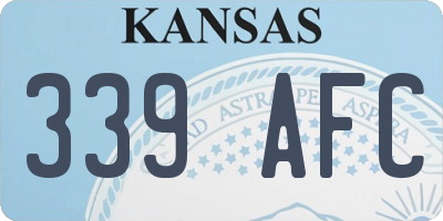 KS license plate 339AFC