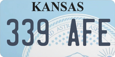 KS license plate 339AFE