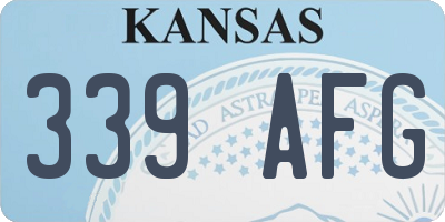KS license plate 339AFG