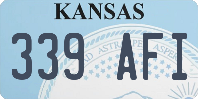 KS license plate 339AFI