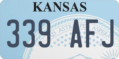 KS license plate 339AFJ