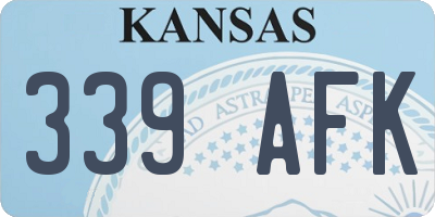 KS license plate 339AFK