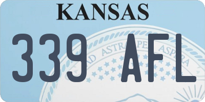 KS license plate 339AFL