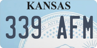 KS license plate 339AFM