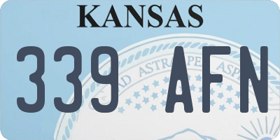KS license plate 339AFN