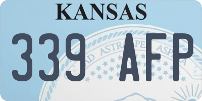 KS license plate 339AFP