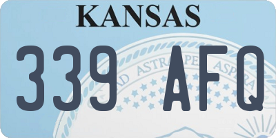 KS license plate 339AFQ