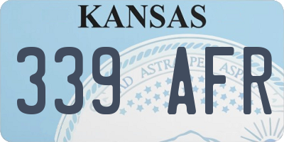 KS license plate 339AFR