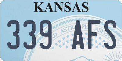 KS license plate 339AFS