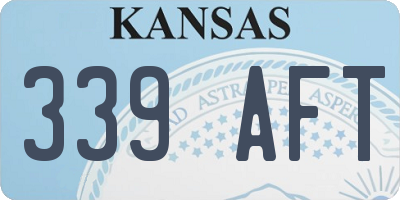 KS license plate 339AFT