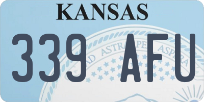 KS license plate 339AFU