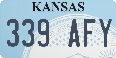 KS license plate 339AFY