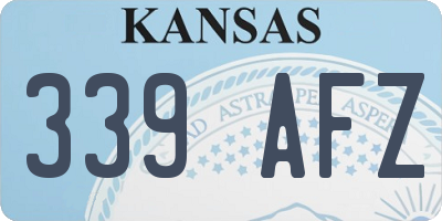KS license plate 339AFZ