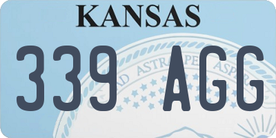 KS license plate 339AGG