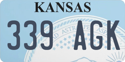 KS license plate 339AGK