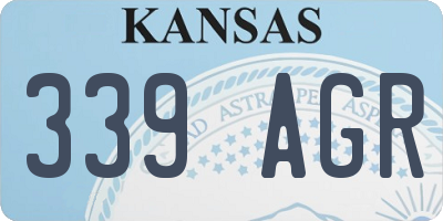 KS license plate 339AGR