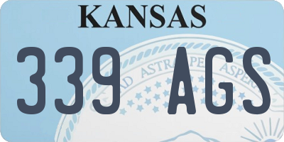 KS license plate 339AGS