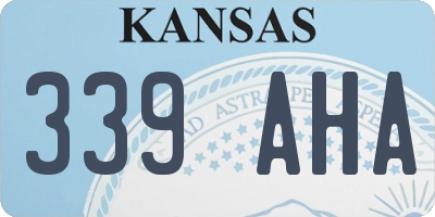 KS license plate 339AHA