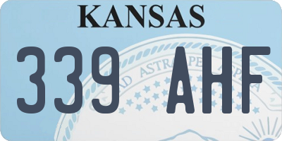 KS license plate 339AHF