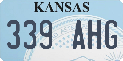 KS license plate 339AHG