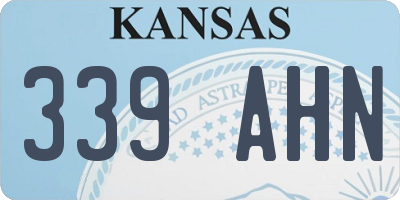KS license plate 339AHN