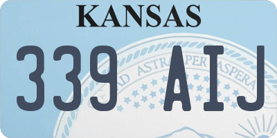KS license plate 339AIJ