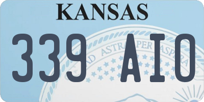 KS license plate 339AIO