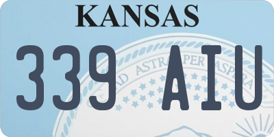 KS license plate 339AIU