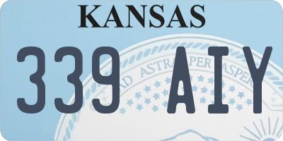 KS license plate 339AIY