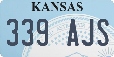 KS license plate 339AJS