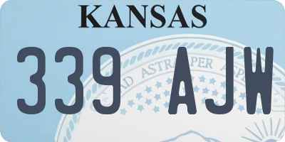 KS license plate 339AJW