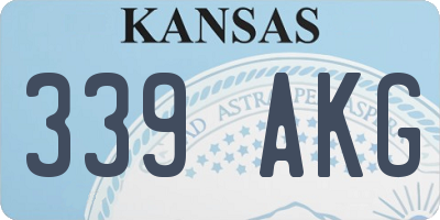 KS license plate 339AKG