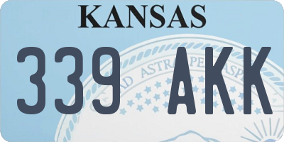 KS license plate 339AKK