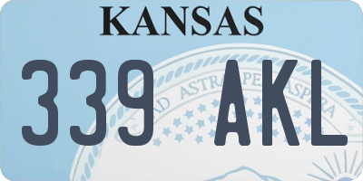 KS license plate 339AKL