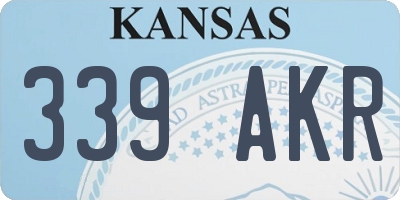 KS license plate 339AKR