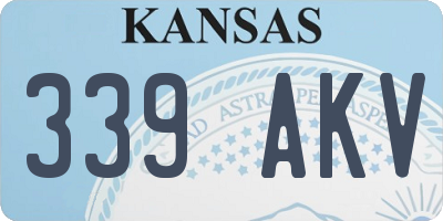 KS license plate 339AKV